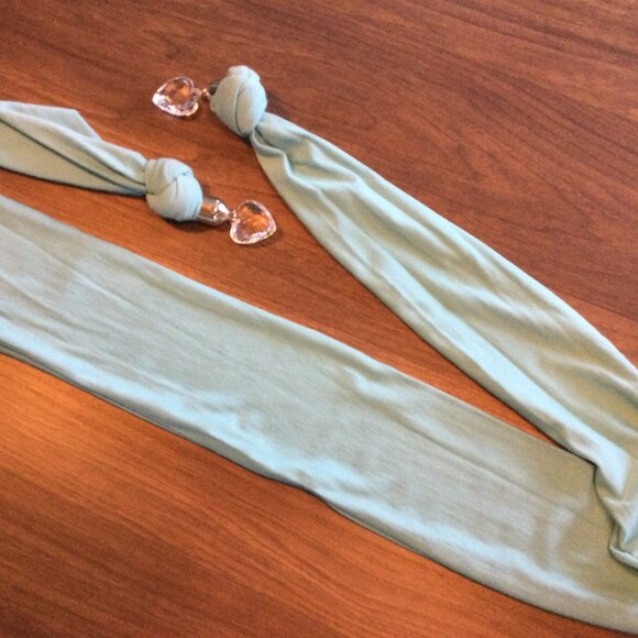 Vibrant Blue Heart Jewelry Scarf & Le Grenier 3/4 Sleeve Tee Set – Bold Print - Picture 8 of 9